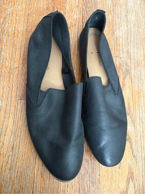 Lucky Brand Women’s Black Slip-On Leather Loafers